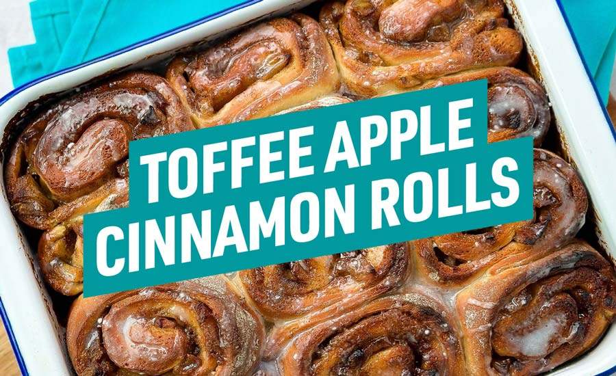 Our mouth-watering toffee apple cinnamon rolls recipe makes twelve rolls so there’s plenty to share around or save for another day.