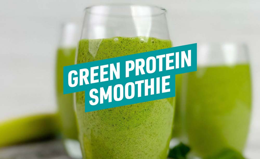 Looking for a high protein breakfast or post-gym snack? Our green protein smoothie recipe is packed with 27g of protein...