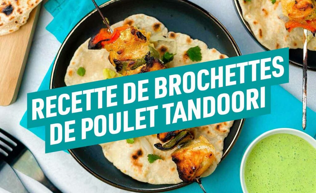 Gorgées de protéines, ce qui est parfait pour la récupération musculaire, nos brochettes au poulet épicé façon tandoori accompagnées de pains plats maison font partie des incontournables pour les adaptes de la salle de sport.