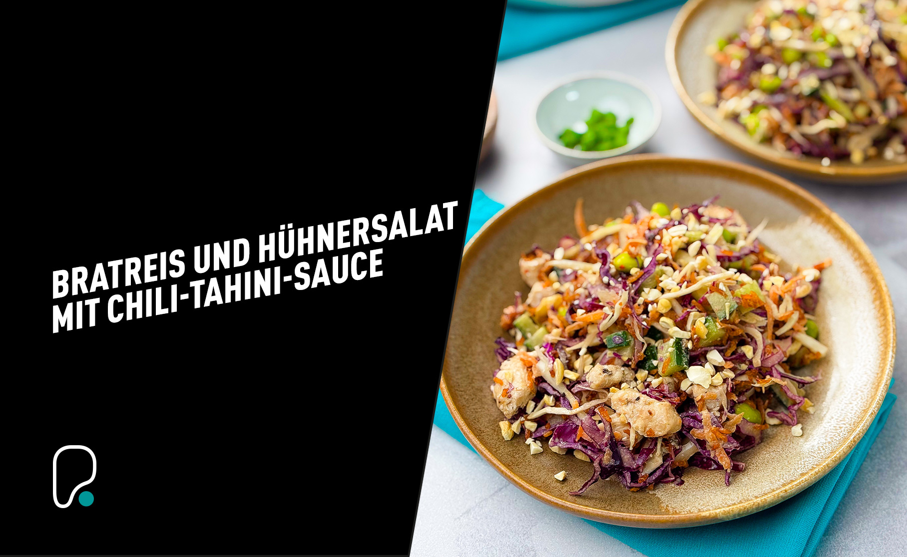 Crispy Rice and Chicken Salad with a Chilli Tahini Dressing